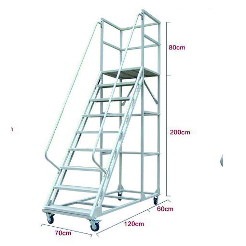 Aluminum platform folding step ladder