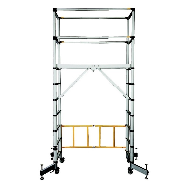 Construction aluminium telescopic tower ladder en131