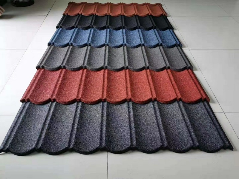 Chinese Anti-Corrosive Galvanized Steel Sheet Bent Metal Stone Coated Roof Tile