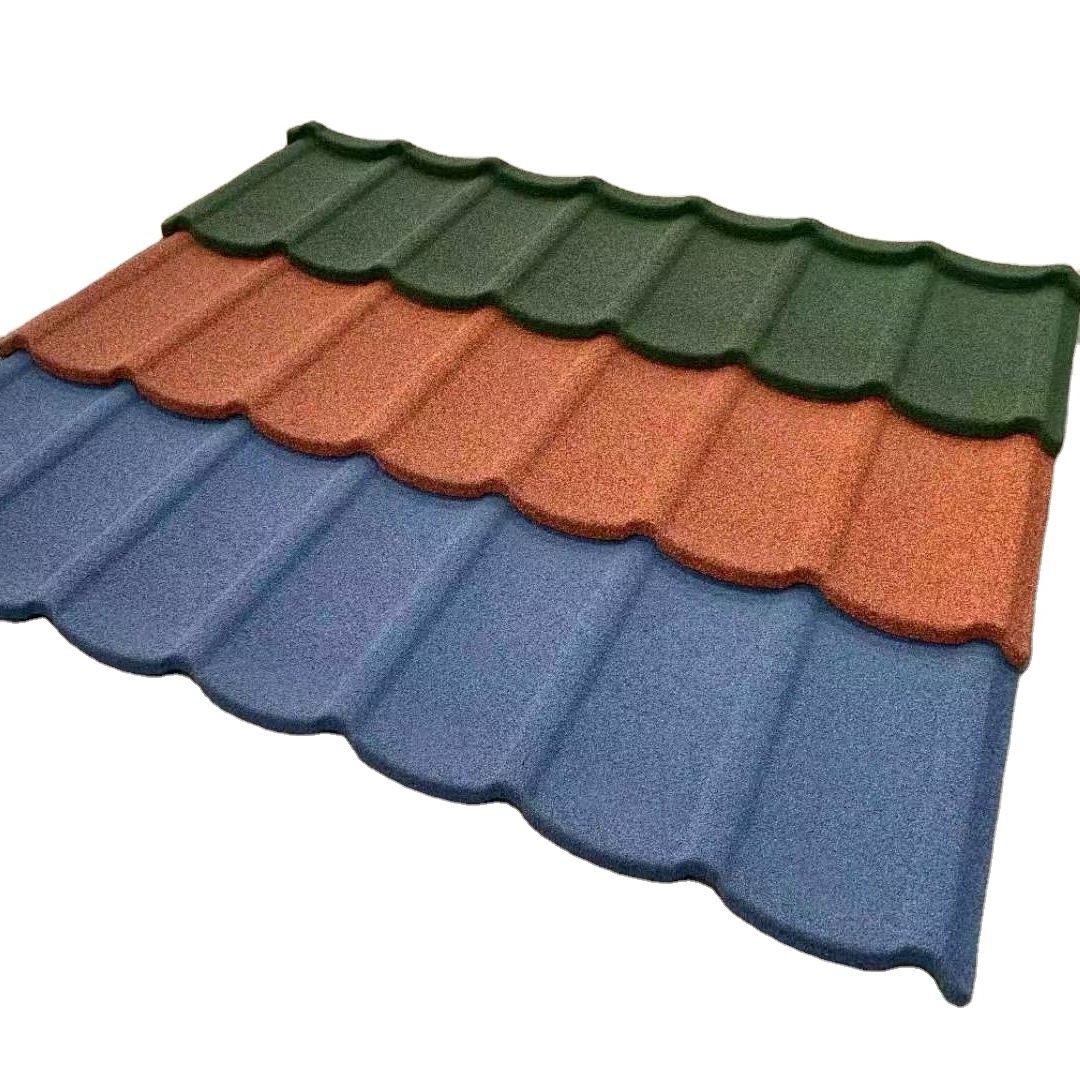 Chinese Anti-Corrosive Galvanized Steel Sheet Bent Metal Stone Coated Roof Tile