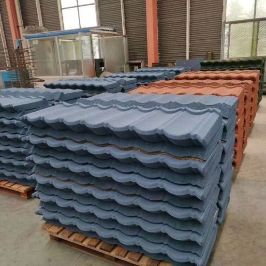 2022 Morden popular design ghana stone coated steel roofing tiles color stone coated roof tiles for new building material