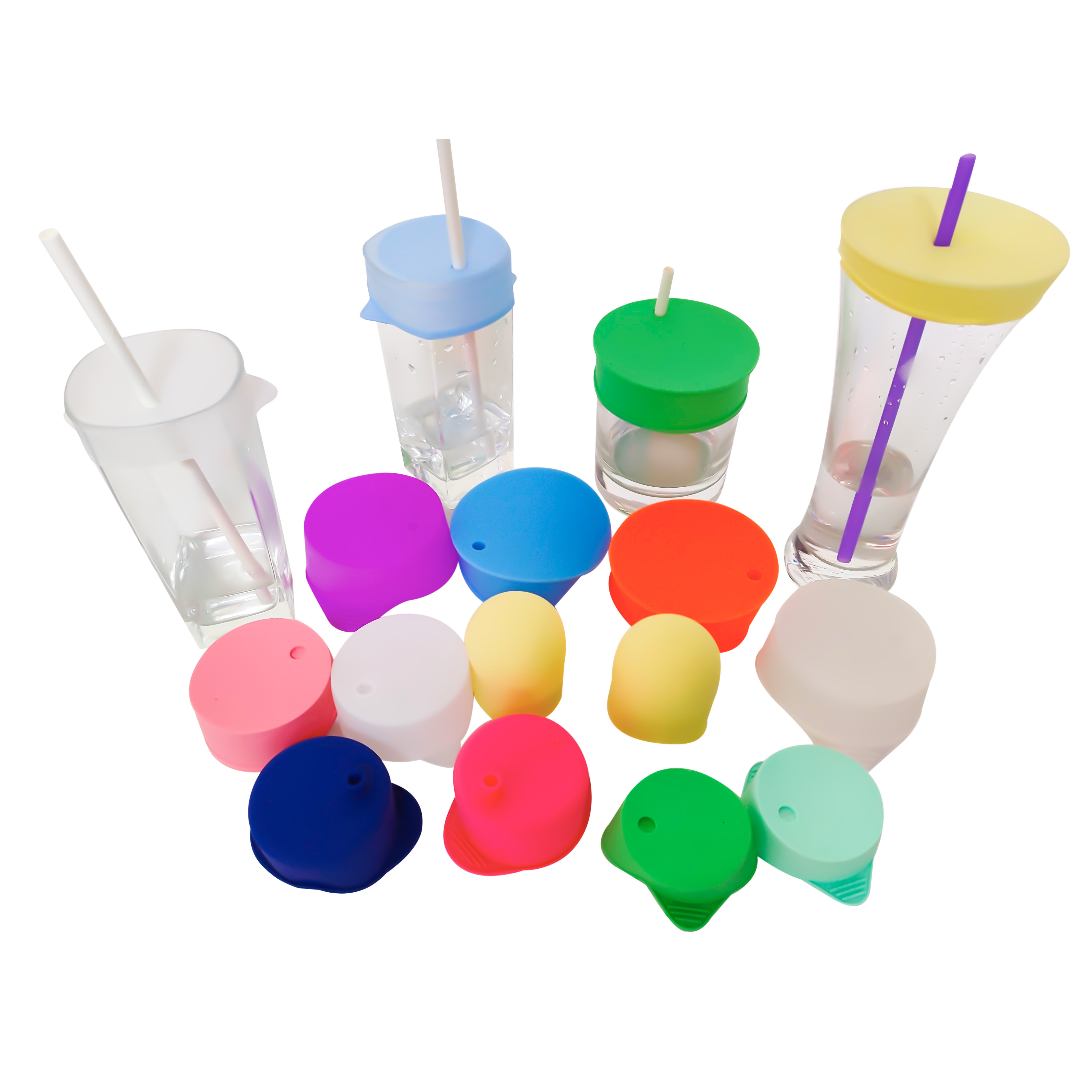 New Arrival Glow-in-the-dark Luminous Silicone Stretch Lid for Drink Cup Glass protection Cover Reusable