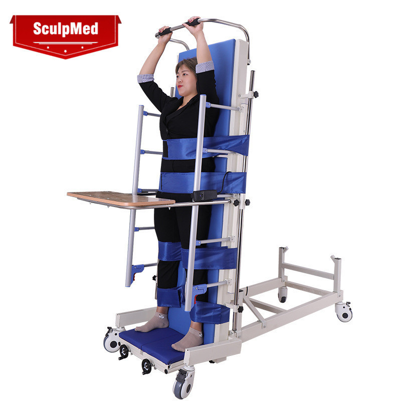 Multi-functional medical electric standing bed paralyzed patient care back lifting adult kids rehabilitation hospital beds