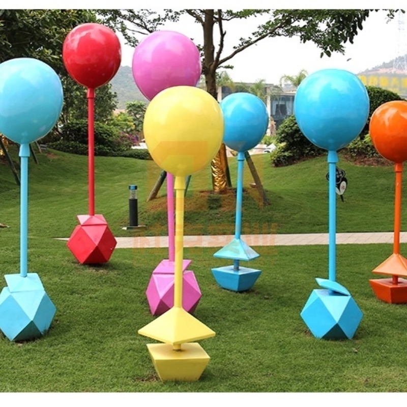 Factory Customized Wedding party birthday props resin fiberglass hanging hot air Balloon stand for Decorations