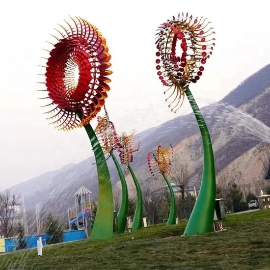 Outdoor Metal Stainless Steel Art Wind Kinetic Sculpture For Sale