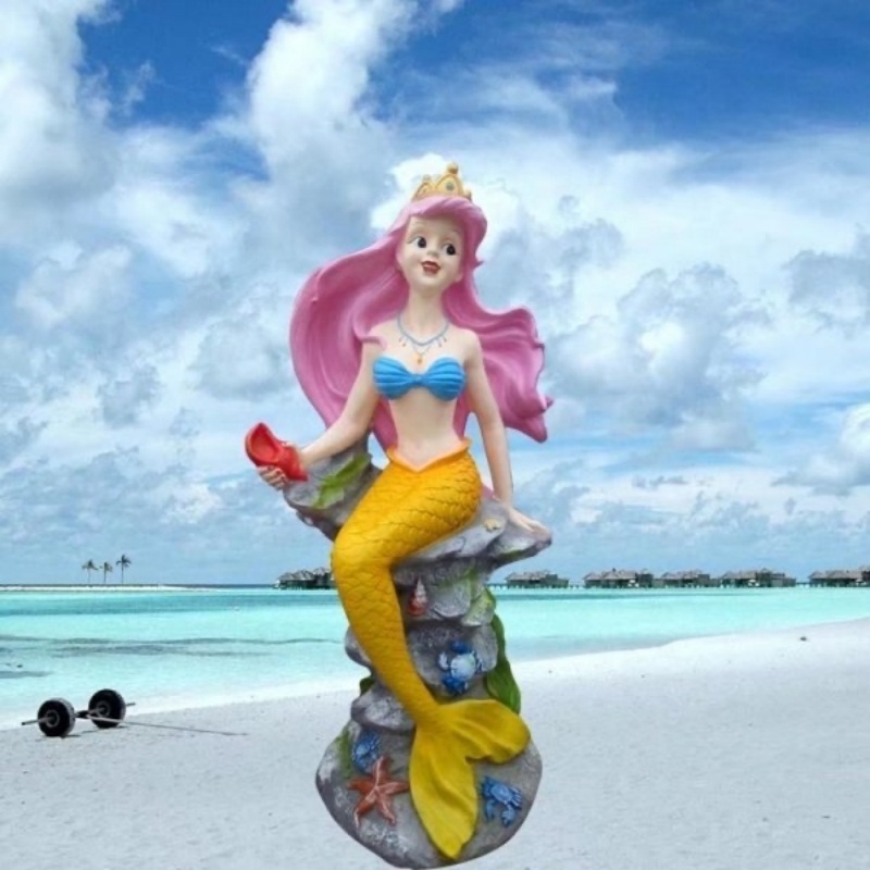 New Design Art Resin Religious Statue Artificial Lifelike Life Size Resin Mermaid Statue Garden Decor Fiberglass Model Statue