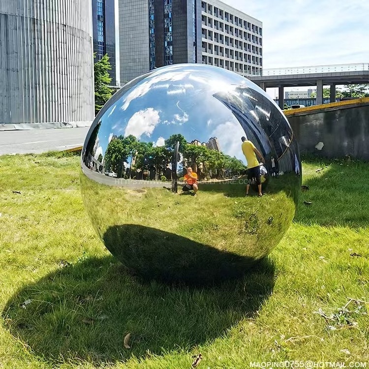 High Quality outdoor Large Garden  decorative hollow balls Large Stainless steel hollow sphere balls sphere