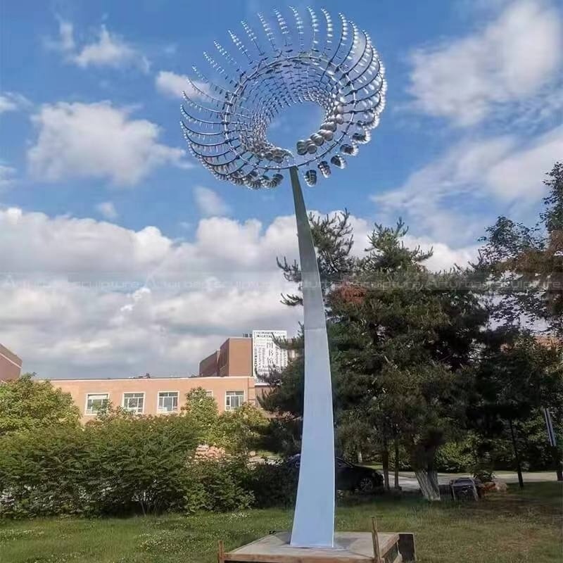 Outdoor Metal Stainless Steel Art Wind Kinetic Sculpture For Sale