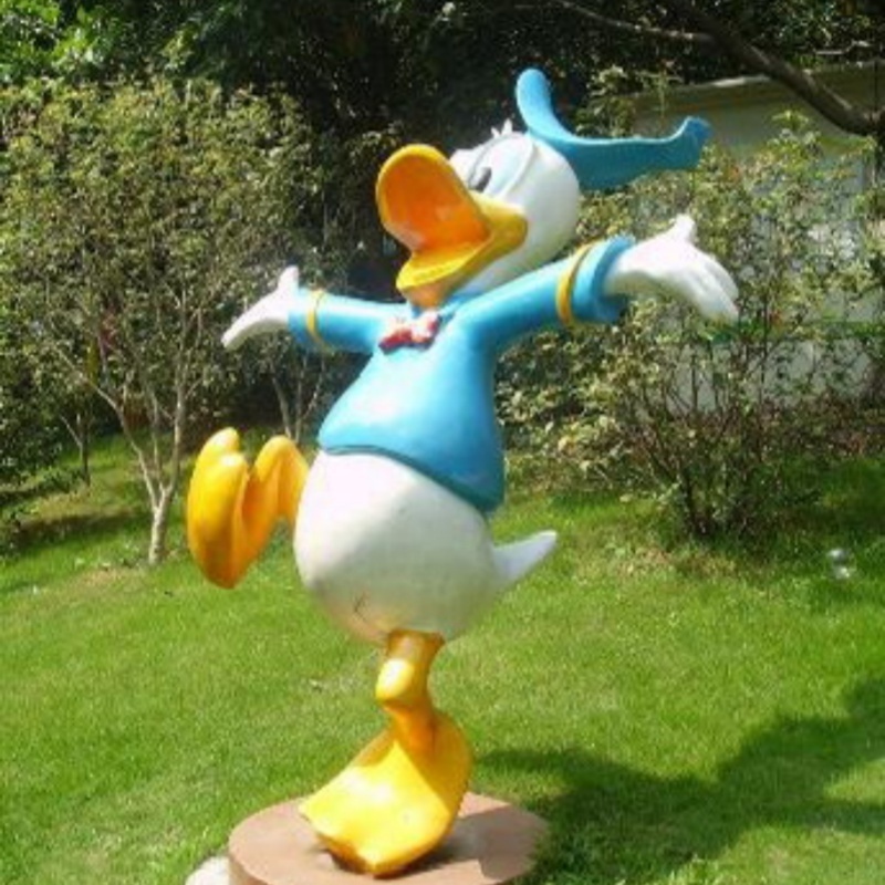 Popular Art Sculpture resin Fiberglass Donald Duck Resin Statue Pop Art Sculpture Duck Fiberglass Sculptures For Indoor decor