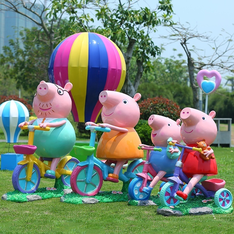 Customise Outdoor Park Garden Fiberglass Cartoon Character Sculpture Life Size High Quality Statue  Sculpture for Decoration