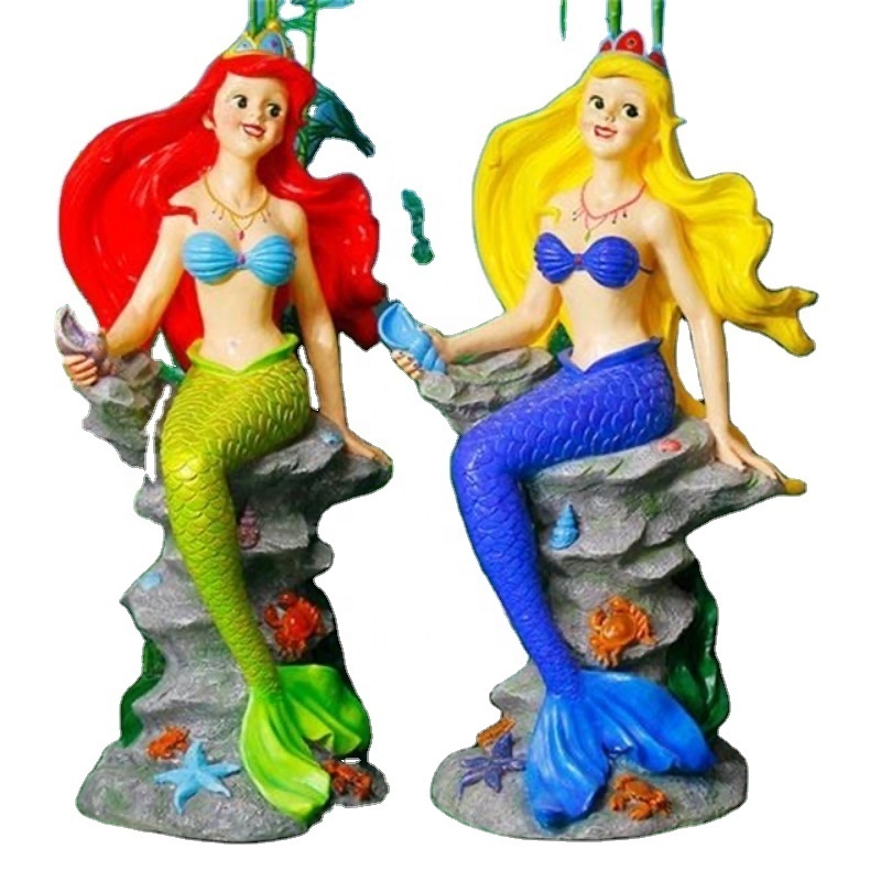 New Design Art Resin Religious Statue Artificial Lifelike Life Size Resin Mermaid Statue Garden Decor Fiberglass Model Statue