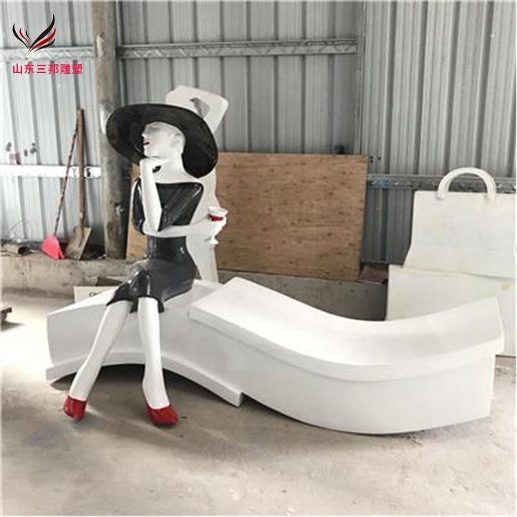 Customizable Modern Art Park Decoration Fiberglass Sculptures Life Size large Resin Statue for Outdoor and Indoor  Decoration