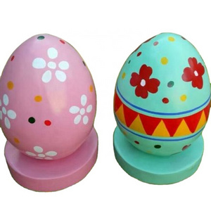 Customized Factory Shopping mallr Fiberglass sculpture large Easter Egg outdoor Fiberglass sculpture giant easter egg decoration