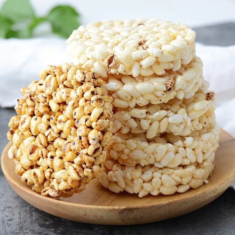 Uncle Pop Manufacturer Direct Peanut Flavor Sweet Crispy Highland Barley Puffed Rice Cracker