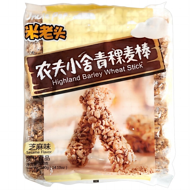 Uncle Pop Chinese Snacks Factory Supply Peanut Flavor Highland Barley Wheat Sticks Snacks Crackers