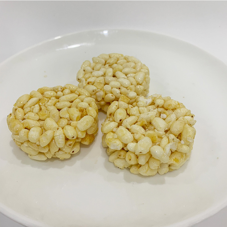 Uncle Pop Manufacturer Direct Peanut Flavor Sweet Crispy Highland Barley Puffed Rice Cracker