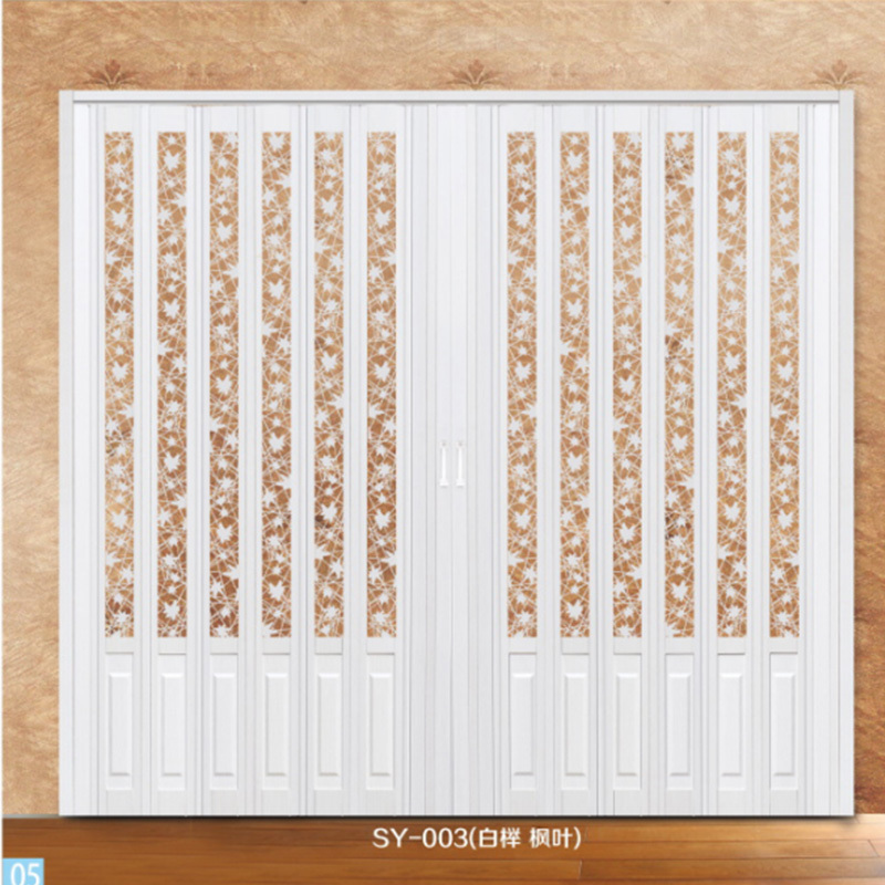 Pvc accordion partition wall doors toilet  interior  folding sliding pvc folding door plastic accordion PVC folding door