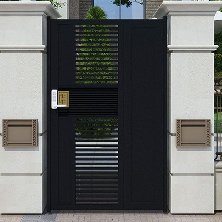 Villa Doors Electric Garden Gates Aluminium Courtyard Gate Community Anti-theft Swing Door Courtyards Gate