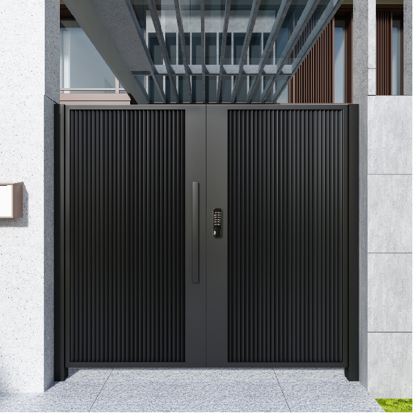 Aluminium double swing drive retractable driveway gate cheap folding sliding driveway gate designs  20ft dual driveway farm gate