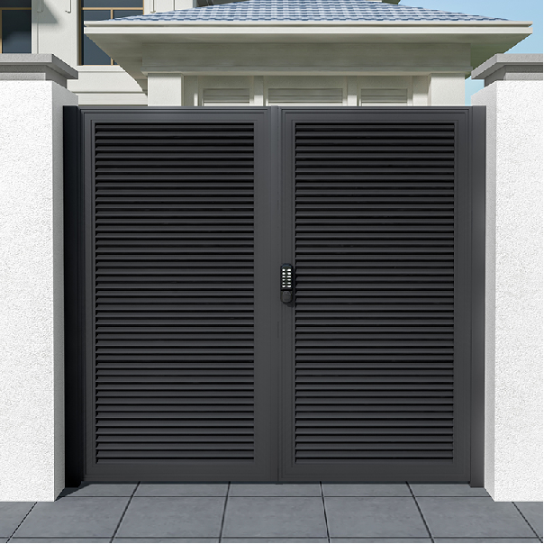 Aluminium double swing drive retractable driveway gate cheap folding sliding driveway gate designs  20ft dual driveway farm gate