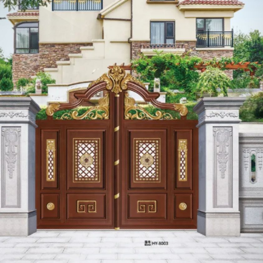 Outdoor luxury double door iron gates entrance main entrance gate stainless steel door design luxury main entrance gate