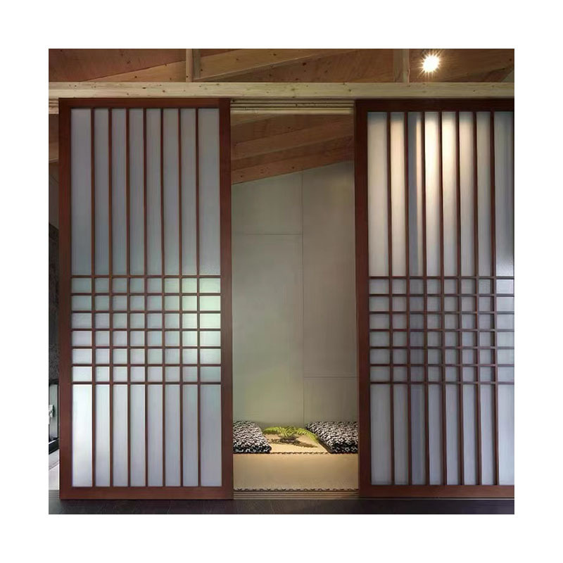 Japanese style sliding door solid wood partition door