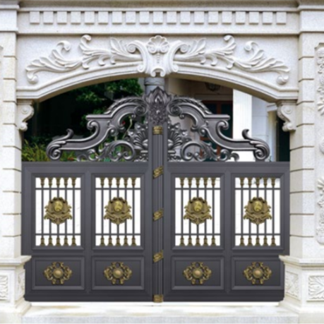 Wrought iron double steel for main security door steel  retail security doors homes luxury palace entrance door