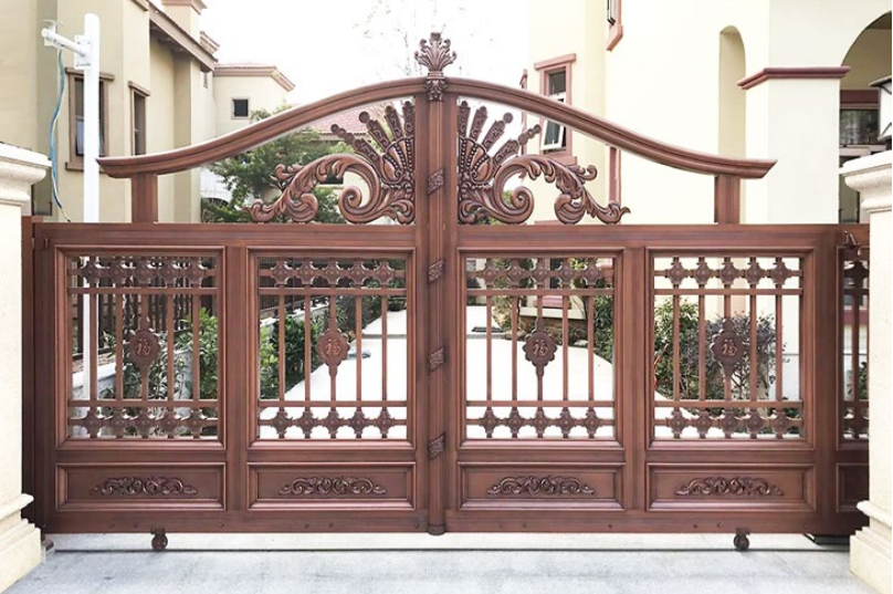 Wrought iron double steel for main security door steel  retail security doors homes luxury palace entrance door