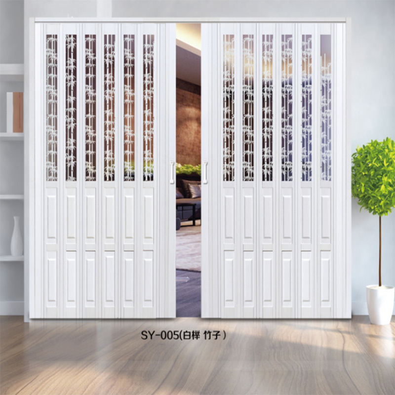 Pvc accordion partition wall doors toilet  interior  folding sliding pvc folding door plastic accordion PVC folding door