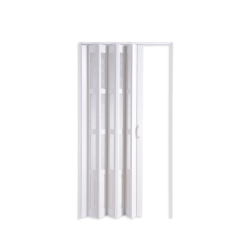 BI folding accordion door pvc sliding divider cheap price pvc frame retractable mosquito screen door with protective screen.