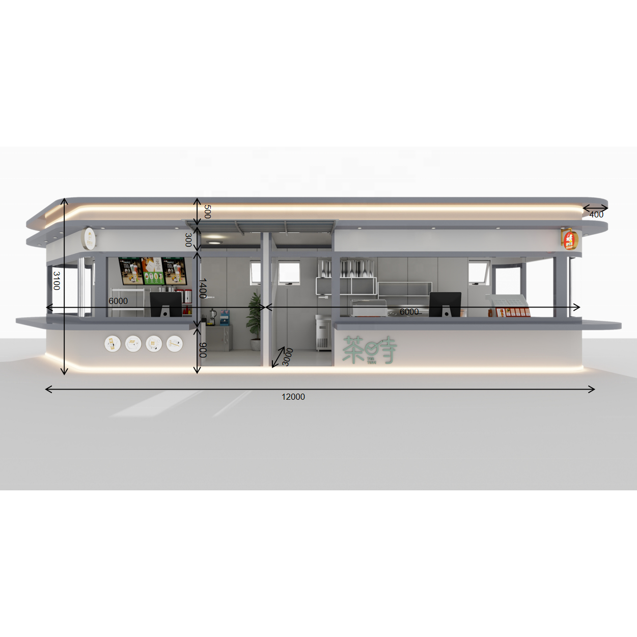 Quick installation design ready made prefab house prefab small house coffee shop for sale