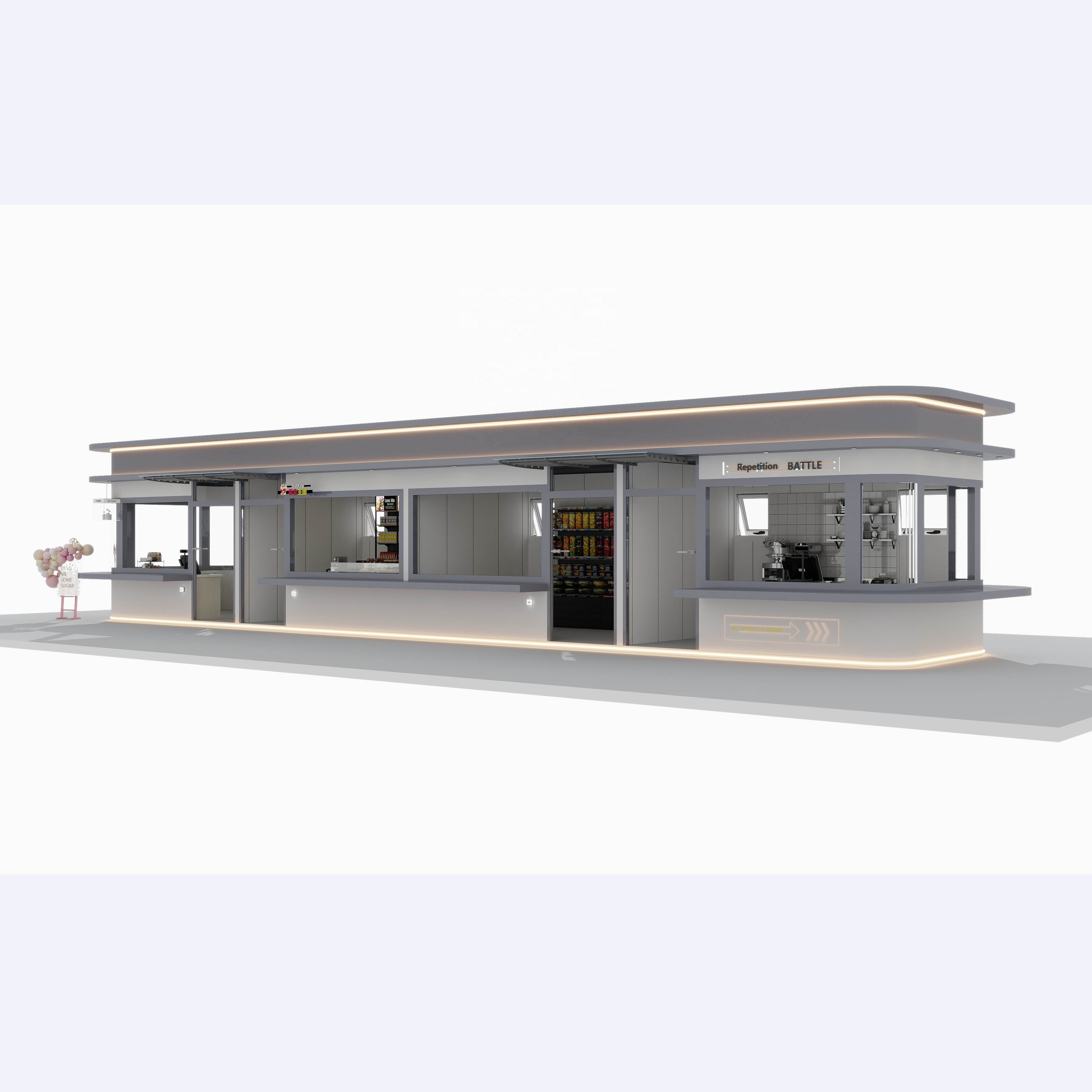 Quick installation design ready made prefab house prefab small house coffee shop for sale