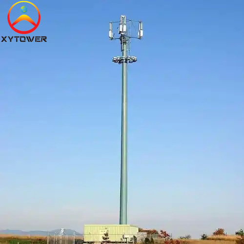 Mobile Cell Phone Communication Gsm Internet 35m Monopole Antenna Telecommunication Towers