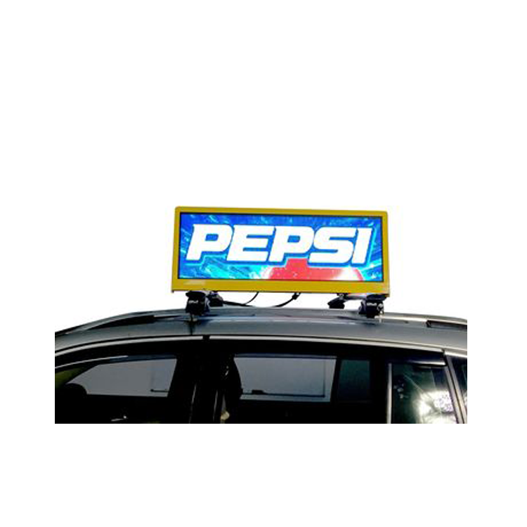 3G 4G WiFi taxi roof video display car top led screen for P5 Digital led taxi car top advertising signs