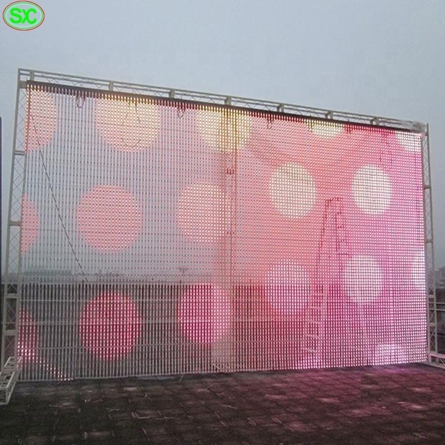 p15 Transparent P8 P16.66 P20 P31.25 Outdoor Mesh LED Screen /LED Curtain Display