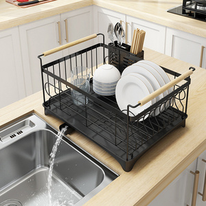 1/2 tier Stainless Steel Kitchen Drying Rack plates dish stand shelves with drainboard storage holders organizer plates Rack