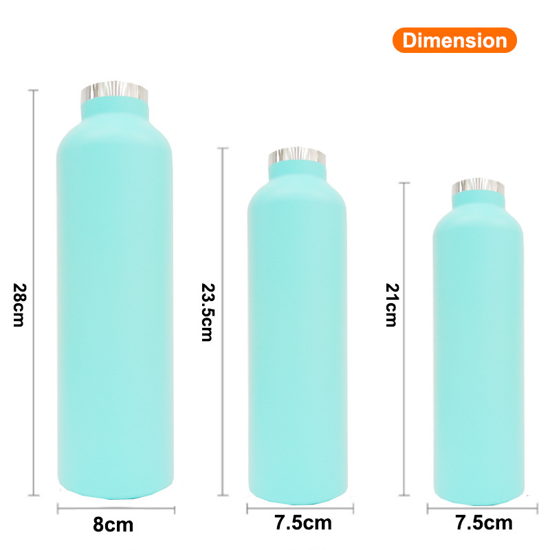 custom logo 1 gallon 2 liter 500ml 750ml 1000 ml 40 oz 64oz stainless steel insulated bulk water bottles with ecofriendly straw