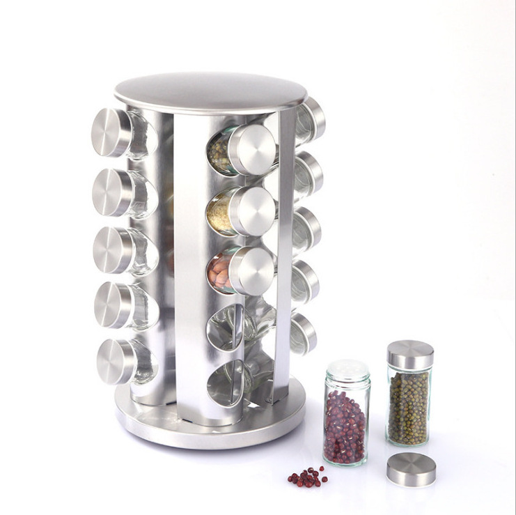 Wholesale Revolving Spice Rack Rotating Spice Tower Organizer Seasoning Bottle Storage Rack Spice Organizer