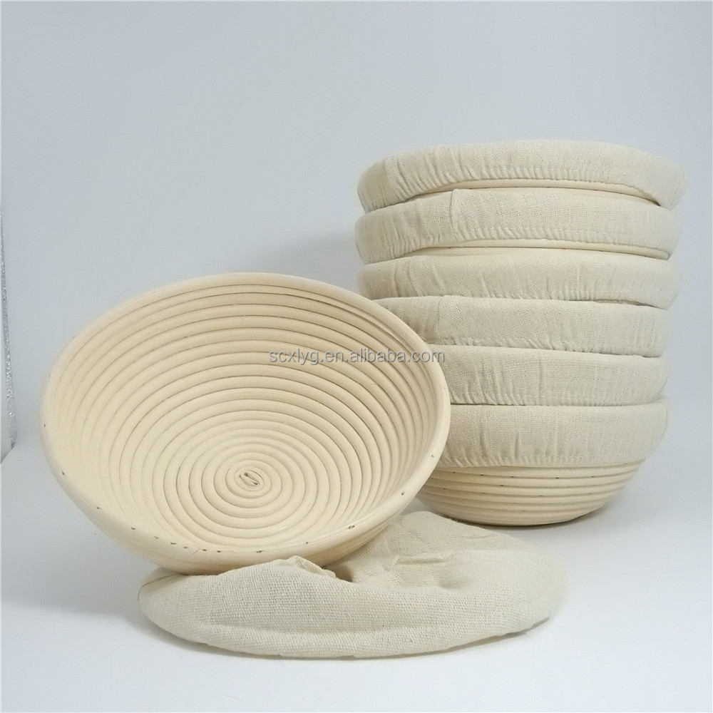 Custom handmade bread-making banetons10 inch round rattan Proving bread banneton proofing basket