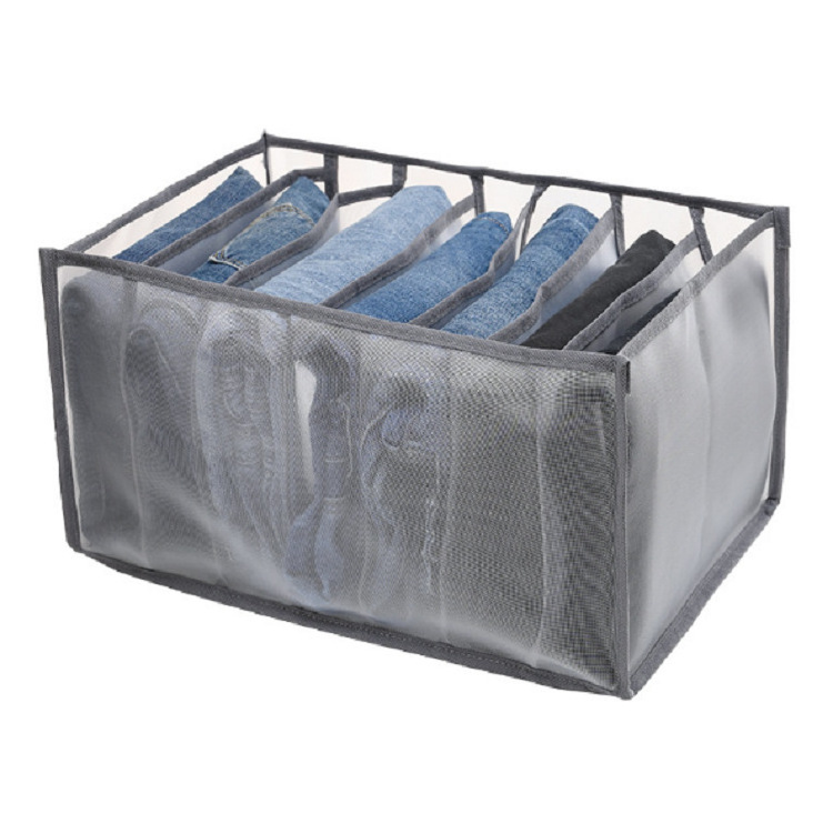 Clothes Storage Box Wardrobe Clothes Jeans Mesh Organizer Washable Closet Organizers For Drawers