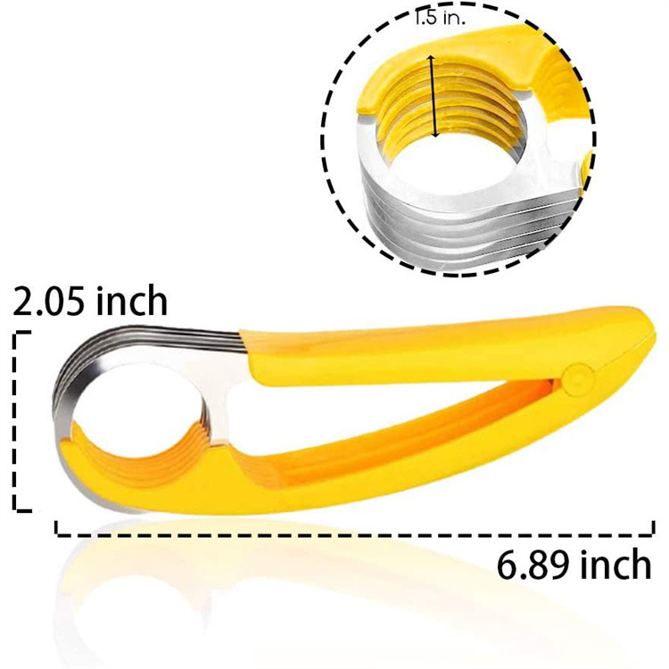 Kitchen Accessories Banana Slicer Fruit Vegetable Sausage Slicer Stainless Steel Banana Cutter Salad Sundaes Tools Cooking Tools