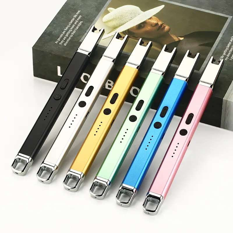 China factory Ocityitmes USB Charged Rechargeable USB Lighter, Electronic Lighter, Dual Arc Lighter with print logo