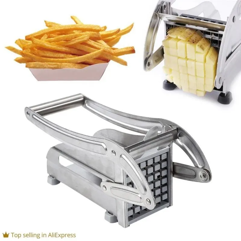 Commercial Manual Handheld Potato Vegetable Slicer Potato Fry Cutter Stainless Steel French Fry Cutter With Suction Cups