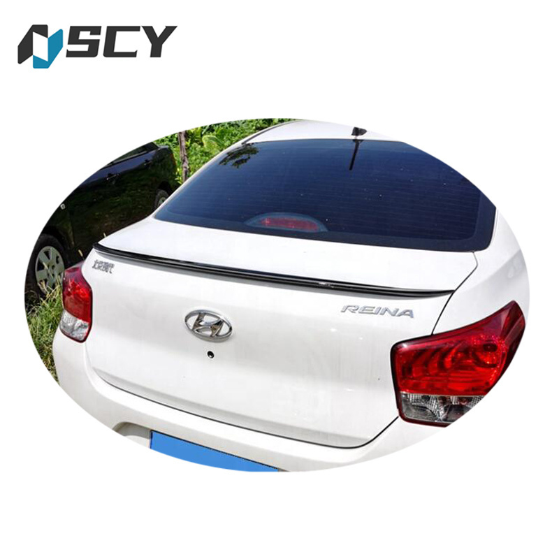 For Hyundai ACCENT spoiler 2017-2020 VERNA sedan rear lip spoiler ABS plastic Material Car Rear Wing Color Rear Spoiler