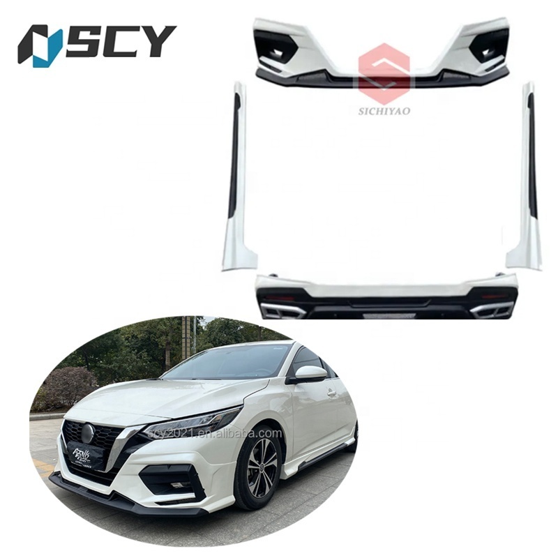 For Nissan Sentra body kit style ZDB 2020-2021 Nissan Sylphy Front lip bumper Rear lip Side skirt High quality PP material