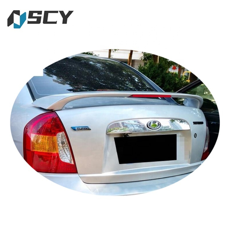 For Hyundai ACCENT spoiler 2005-2007 ACCENT sedan spoiler with light ABS plastic Material Car Rear Wing Color Rear Spoiler