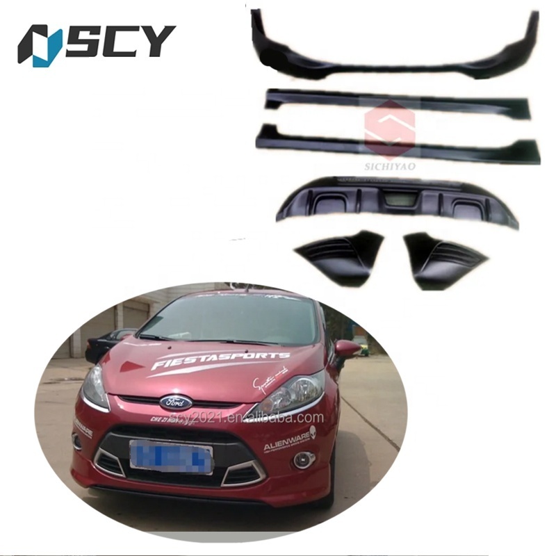 For Ford Fiesta hatchback body kit 2009-2012 Ford Fiesta Front lip bumper Rear lip Side skirt