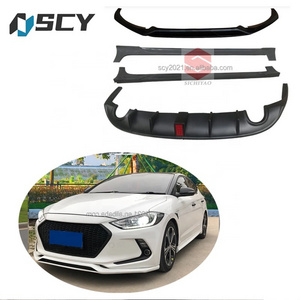 For Hyundai Elantra body kit 2016-2020 Elantra  Front lip bumper Rear lip Side skirt