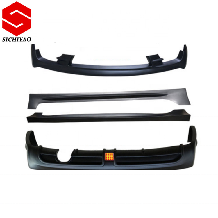 For CIVIC body kit 2006-2008 Honda civic Front lip with light bumper Rear lip Side skirt High quality PP material