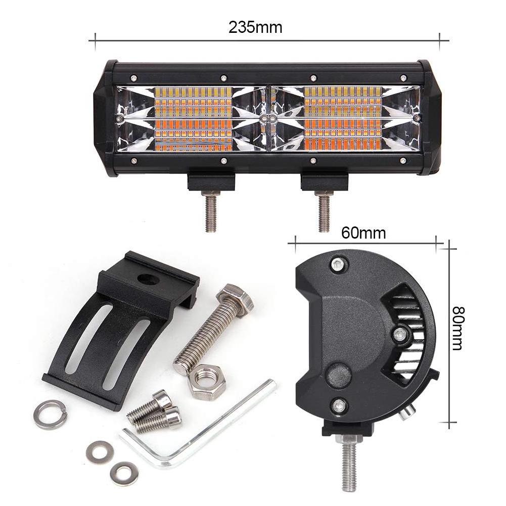 Newest Super Bright Led Ramp White Amber Position Light Bar Single Row Offroad 9-36V Car Led Bar Light